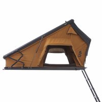 Alu-Hartschalen Dachzelt CUMARU UP 145 goldbraun