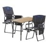 Camping Set 2x HORIZON Black Campingstuhl und -tisch Bamboo
