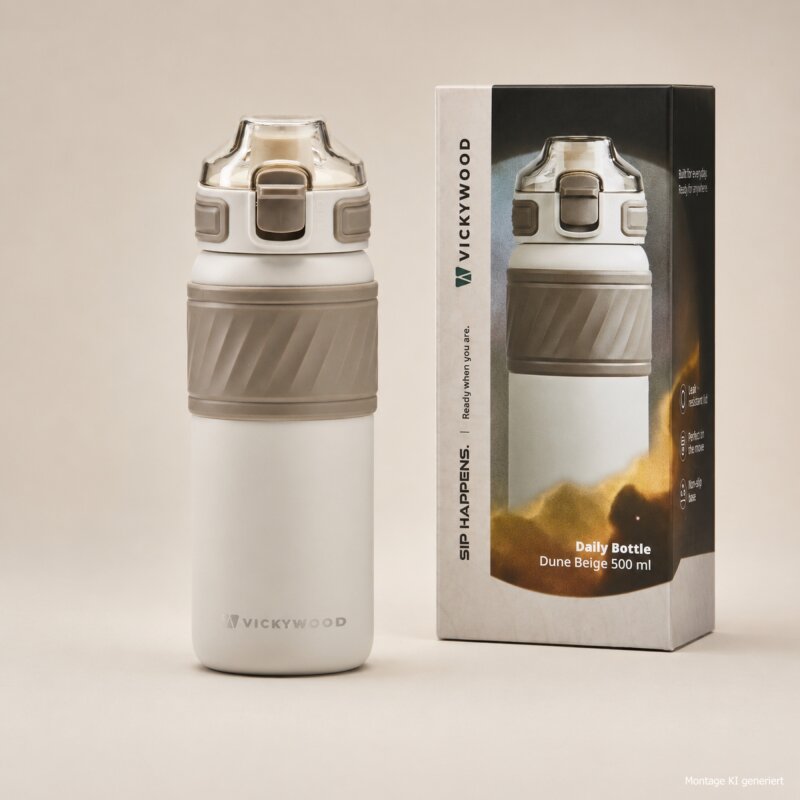 Edelstahl Daily Bottle Dune Beige 500 ml