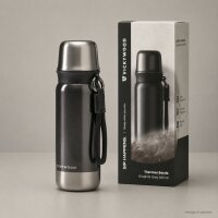 Edelstahl Thermos Bottle Graphite Grey 500 ml