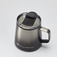 Edelstahl Travel Mug Fade Black & Silver 350 ml