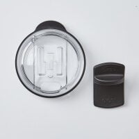 Stainless Steel Travel Mug Fade Black & Silver 350 ml