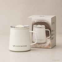 Stainless Steel Travel Mug Ivory White 350 ml