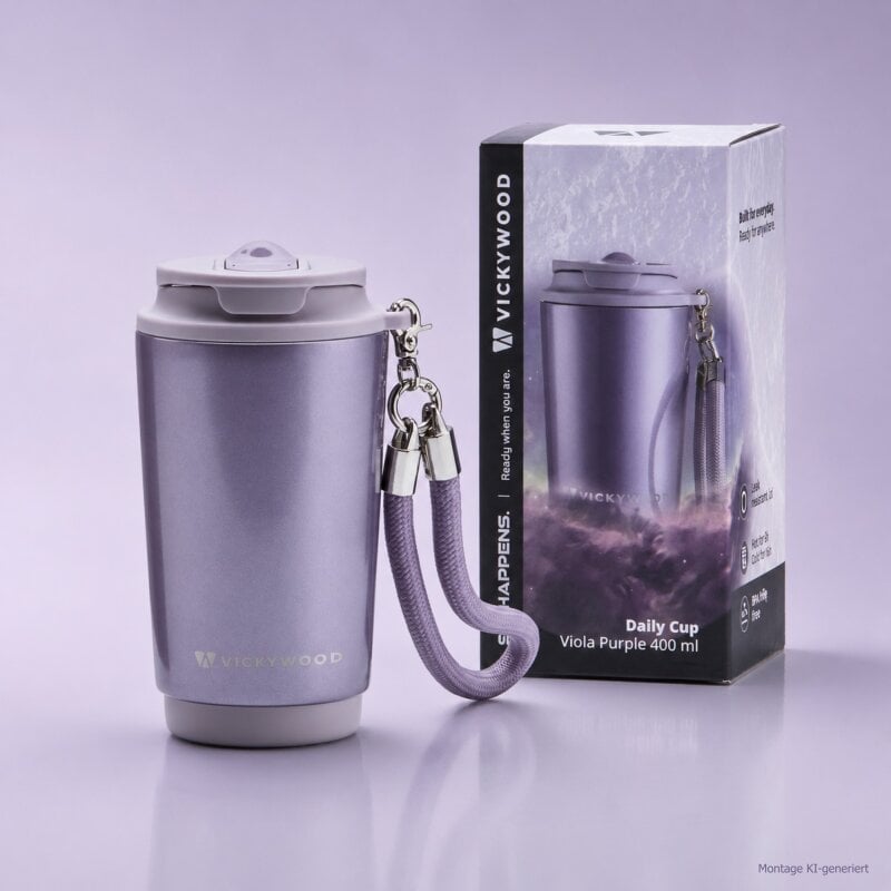 Stainless Steel Daily Cub Viola Purple 400 ml