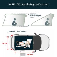 2. Wahl Hartschalen-Dachzelt HAZEL 130 grau