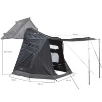 Bundle: CUMARU EASE 135 Grey Rooftop Tent Set