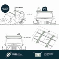 Bundle: CUMARU LIGHT 127 grau Dachzelt-Set