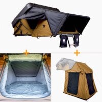 Bundle: MIGHTY OAK 3.0 160 goldbraun Dachzelt-Set