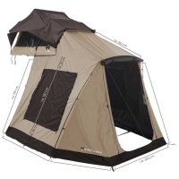 Bundle: LITTLE BAMBOO 125 coffee Rooftop Tent Set