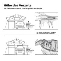 Bundle: BIG WILLOW 3.0 140 grau Dachzelt-Set