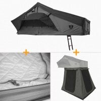 Bundle: BIG WILLOW 3.0 140 grau Dachzelt-Set