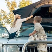 Bundle: BIG WILLOW 3.0 140 grau Dachzelt-Set