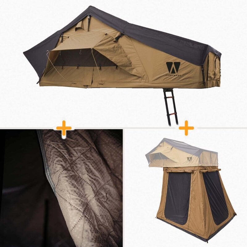 Bundle: BIG WILLOW 3.0 140 earthy-yellow Rooftent-Set